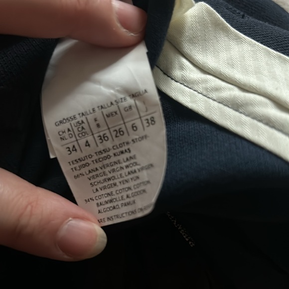 S Max Mara Wide Leg Slacks Trouser Navy - Picture 5 of 5